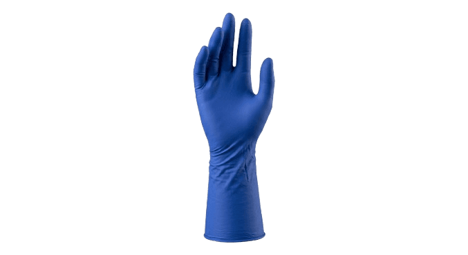 Blue Nitrile Long Cuff
