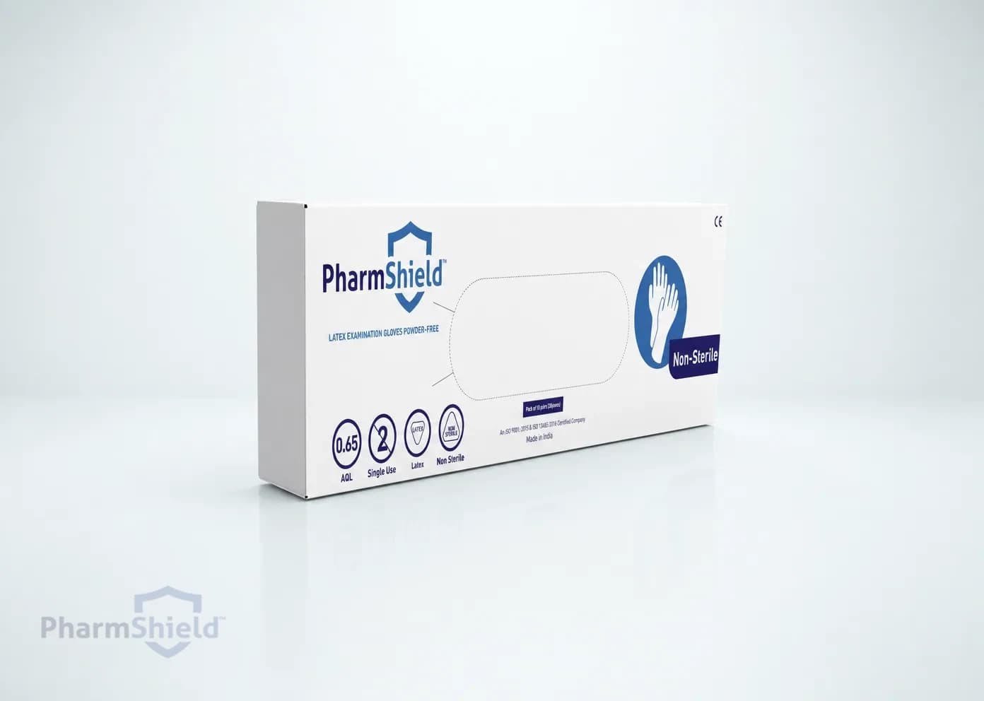PharmShield Latex — Non-Sterile Dispenser Pack — Pack shot