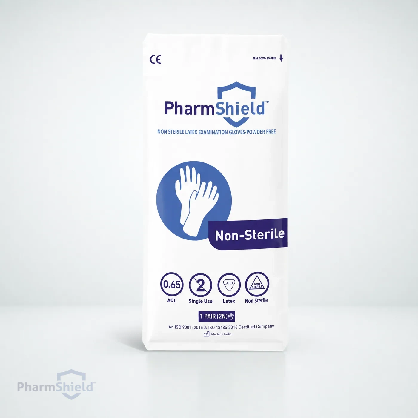 PharmShield Latex — Individually Packed Non-Sterile — Pack shot