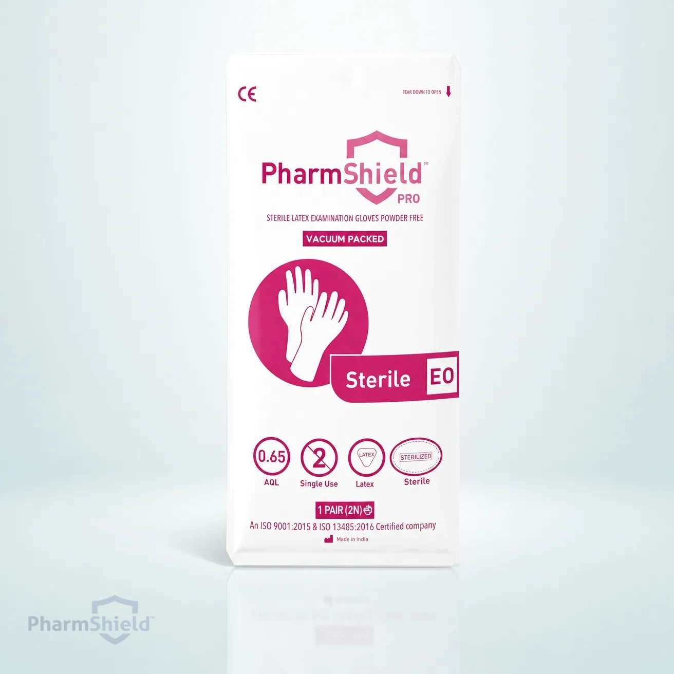 PharmShield Pro Latex — Vacuum Packed Sterile — Pack shot