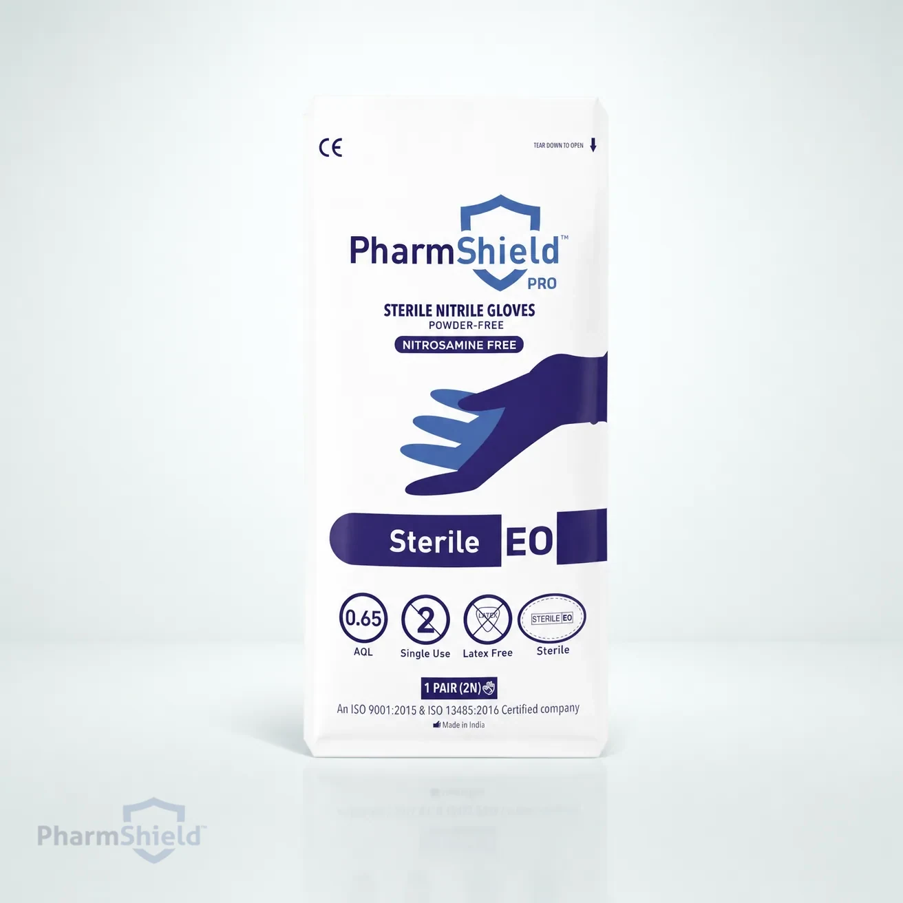 PharmShield Pro Nitrile — Nitrosamine-Controlled Sterile — Pack shot