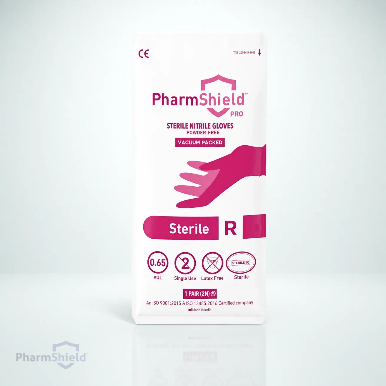 PharmShield Pro Nitrile — Vacuum Packed Sterile — Pack shot